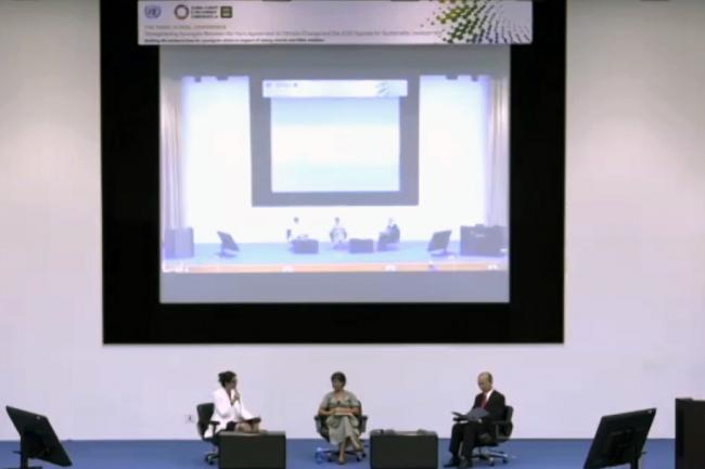 The dais during the parallel session on Implementing a nexus approach across key sectors and policy areas 
