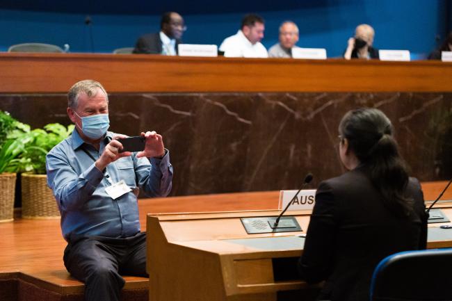Patrick McInerney, Australia, photo snap -OEWG-44/ExMOP-5 - 14Jul2022 - photo