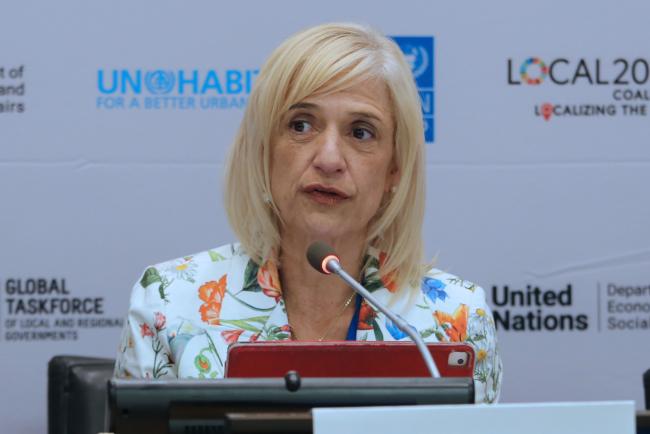 Pilar Díaz, Mayor of Esplugues de Llobregat, Spain - UCGL 5 Forum - 12 July 2022 - Photo