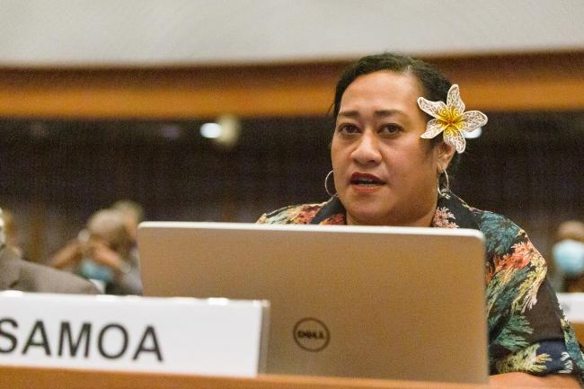 Tumau Herownna Neru, Samoa - OEWG-44/ExMOP-5 - 12Jul2022 - Photo