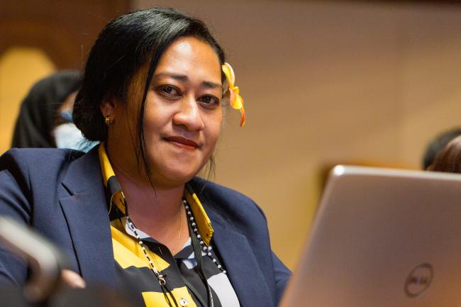 Tumau Herownna Neru, Samoa - OEWG-44/ExMOP-5 - 14Jul2022 - Photo