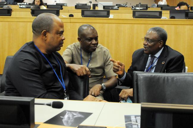 Nigerian delegates discuss on the way forward