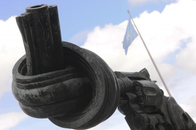 Non-Violence sculpture 