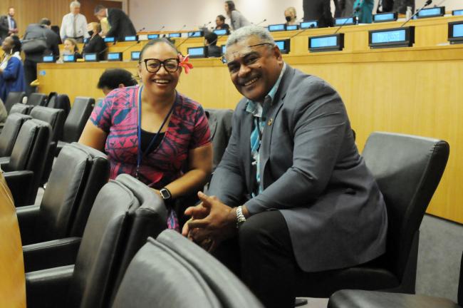 Olive Va’ai, Samoa, and Sai Navoti, UN Department of Economic and Social Affairs (UN DESA)