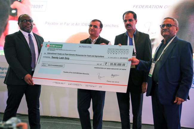 Federation of Seed Industry of India makes donation of approx 25,000 USD to the International Treaty on Plant Genetic Resources for Food and Agriculture