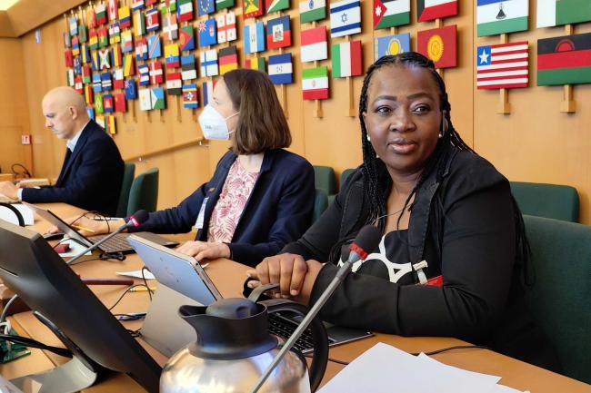 CRC-18 Chair Noluzuko Gwayi, South Africa - CRC-18 - 23Sep 2022 - Photo