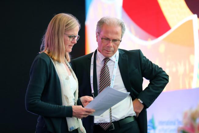 Imke Thormann, Germany, and Mario Marino, ITPGRFA Secretariat
