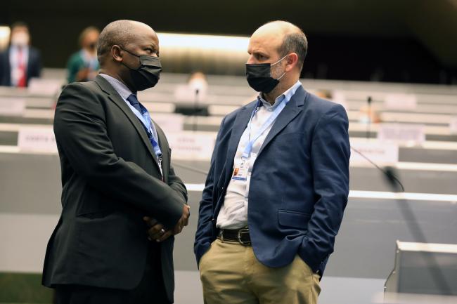 Mxolisi Shongwe, IPCC Secretariat, and Sebastian Vicuna, Task Group on Data Co-Chair