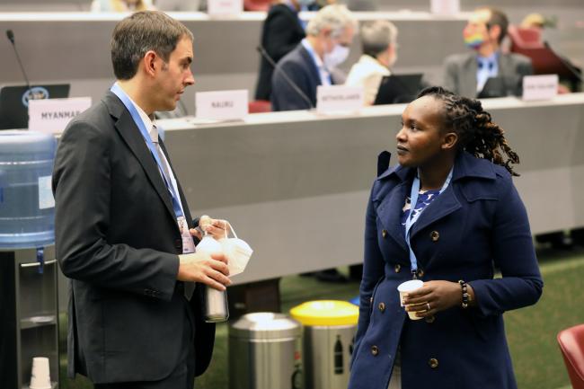 Andrew Ferrone, Luxembourg, and Joyce Kimutai, Kenya