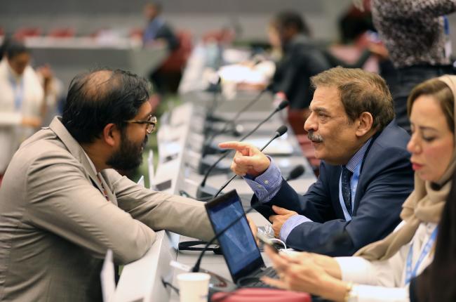 Farhan Akhtar, US, with WG II Vice-Chair Taha Zatari