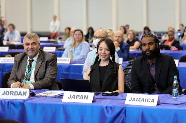 From L-R: Mohammed Khashashneh, Jordan; Itsuki Kuroda, Japan; and Chadrick Clarke, Jamaica
