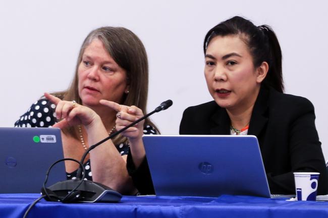 Co-Facilitators Karissa Kovner, US, and Teeraporn Wiriwutikorn, Thailand