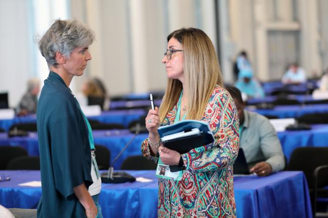 Gabriela Eigenmann, IOMC, with IP Co-Chair Judith Torres, Uruguay
