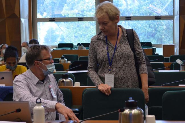 POPRC member Martien Janssen, the Netherlands, and Maria Devlin, Sweden - POPRC-18 - 28Sep2022 - Photo