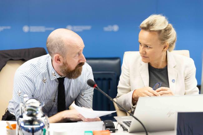 Glenn Hargrove, acting Chair, COFO 26, and Malgorzata Buszko-Briggs, COFO Secretary_ COFO26_6Oct2022_photo.jpg