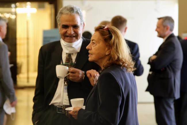 Moustafa Fouda, CBD with Despina Symons, Fisheries Expert Group of the IUCN Commission of Ecosystem Management (EBCD) - 3SOIGD - 26Oct2022 - Photo