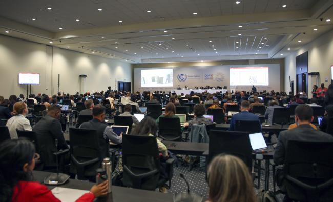 View of the room during the Contact Group on Long-term Climate Finance