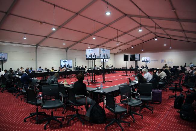 View of the room during informal consultations on gender and climate change