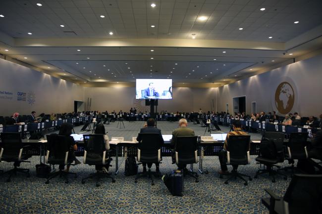 View of the room during informal consultations on the Report of the Consultative Group of Experts