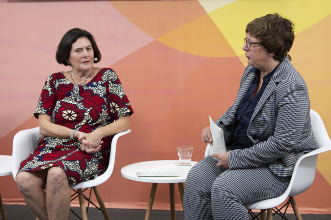Ambassador Giovanna Valverde, Permanent Representative to UNEP and UN HABITAT, Costa Rica, and Inka Gnittke, Deputy Director General, Directorate Nature Conservation, BMUV, Germany