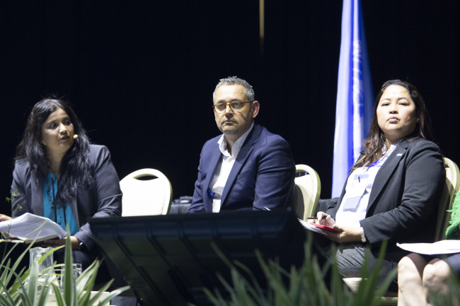 Anjali Acharya, World Bank; Dominic Waughray; Senior Advisor to the CEO, World Business Council on Sustainable Development (WBCSD); and Elaine Lucero, Ecowaste Coalition, Philippines