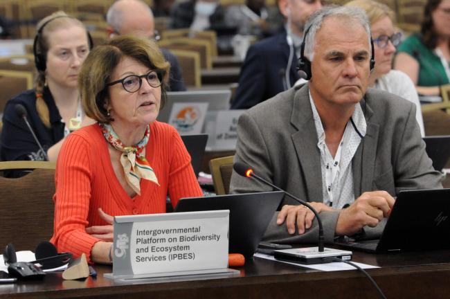 Anne Larigauderie, IPBES Executive Secretary, and John Donaldson, IPBES Expert