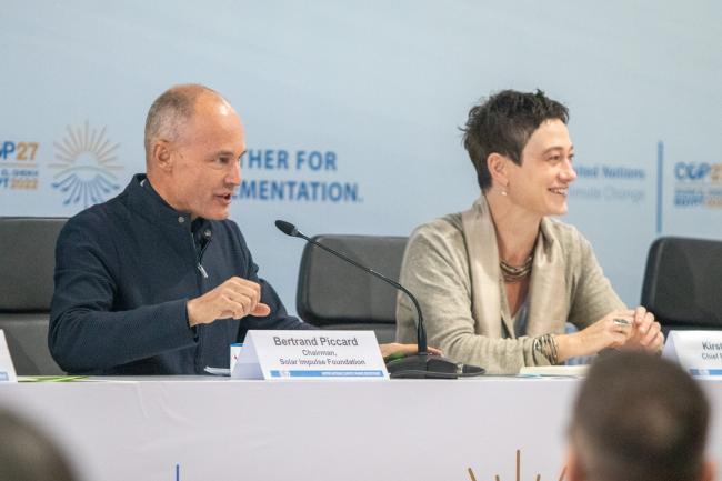 Bertrand Piccard and Kirsten Dunlop