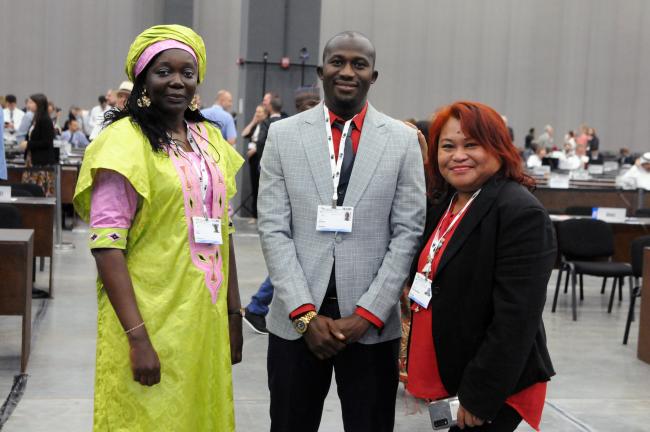 Delegates from Cameroon, The Gambia, and Suriname