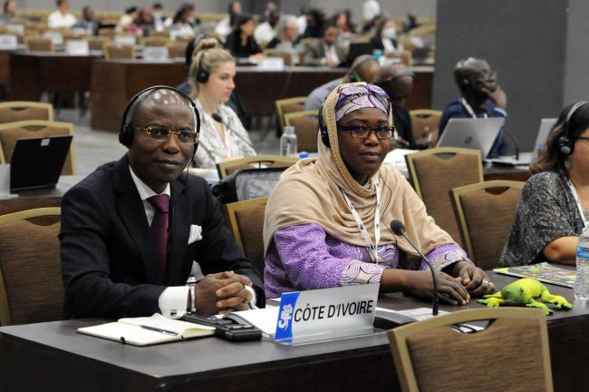 A little frog joins the delegation from Côte d’Ivoire