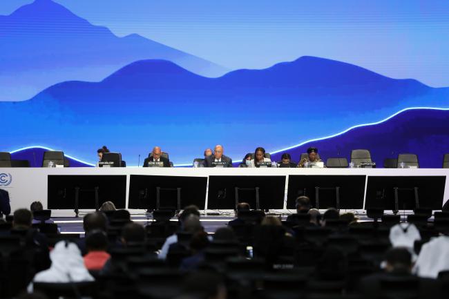 View of the dais during the resumed High-Level Segment