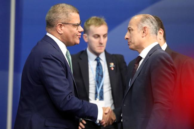 COP26 President Alok Sharma, with Ayman Shasly, Saudi Arabia