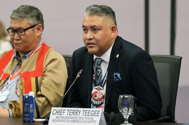 Terry Teegee, Representative of the Indigenous Peoples of North America