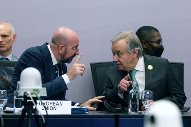 Charles Michel, President of the European Council, and António Guterres, UN Secretary-General