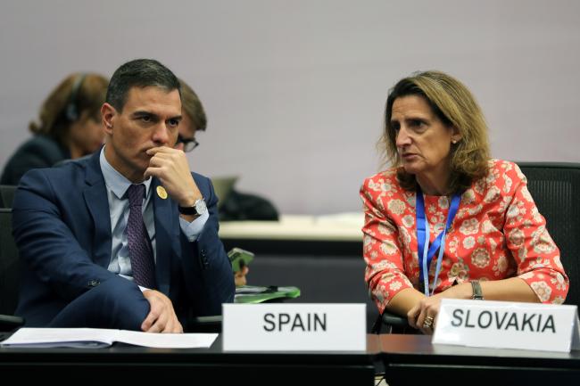 Pedro Sánchez Pérez-Castejón, President of Spain, and Teresa Ribera, Minister for the Ecological Transition, Spain