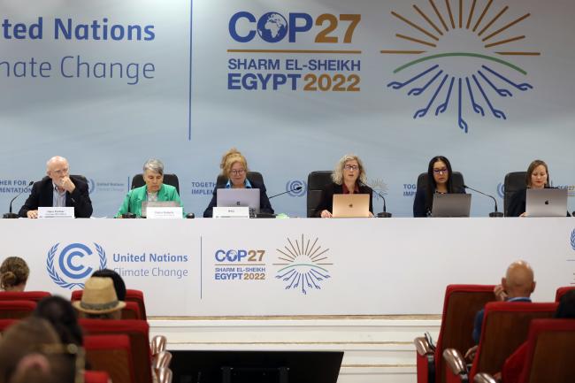 View of the panel during the event