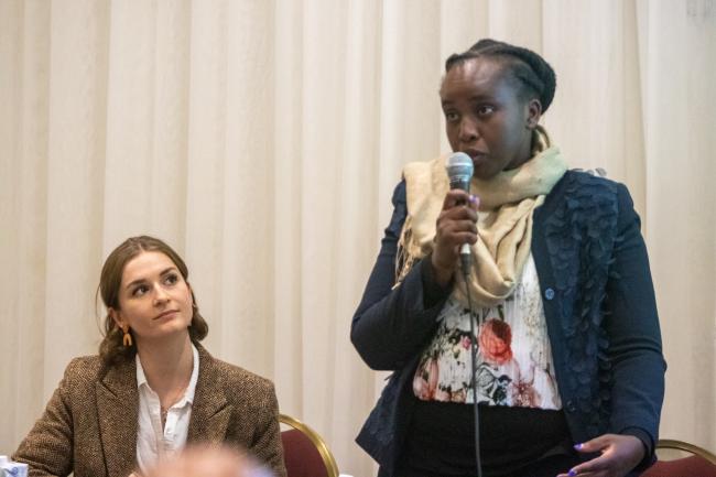 Isabel MacFarlane and Martine Uwera