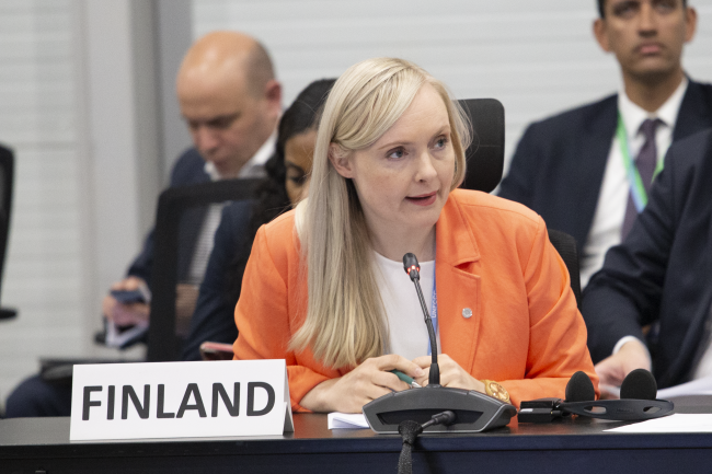Maria Ohisalo, Minister of the Environment and Climate Change, Finland