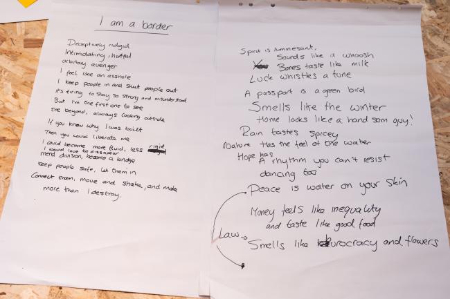 On Monday, Pavilion participants wrote poems on the future they want rather than fear