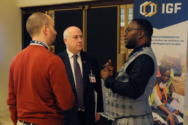 Participants during a break between sessions