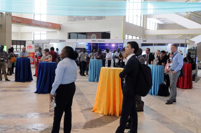 Participants during the exhibition opening