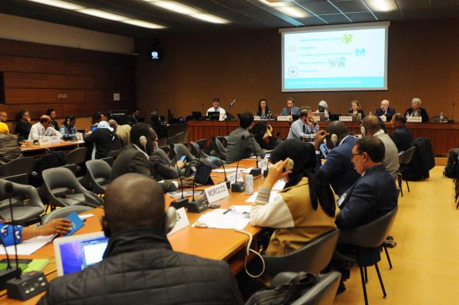 Participants listen to the intervention by Holger Grundel, Levin Sources