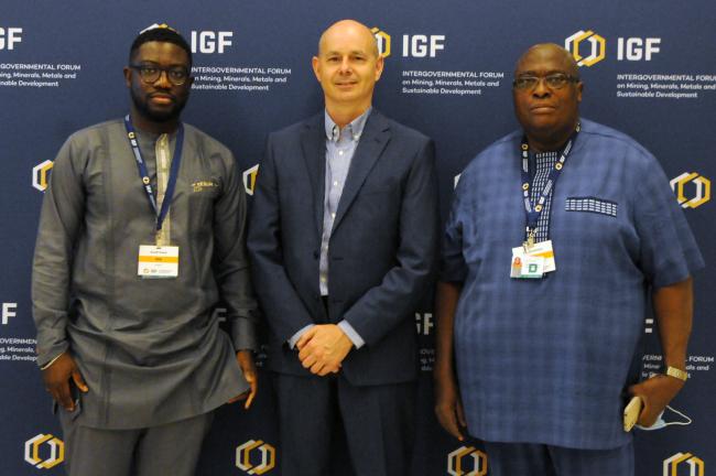 L-R: Blaise Gozan, Togo; Greg Radford, Director, IGF Secretariat; and Kossi Adjehoun, Togo