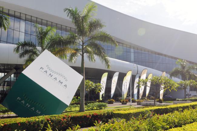 A view of the main entrance of the venue