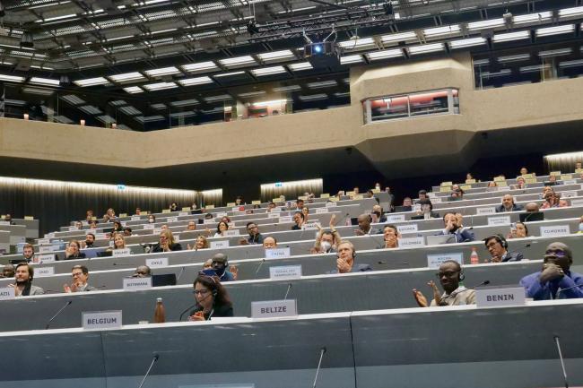 View of the room during the closing applause 