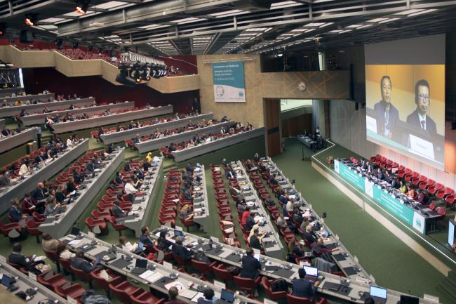 View of the room during the plenary session