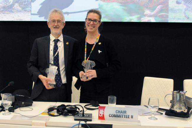 Vincent Fleming, UK, Chair of Committee I, and Rhedyn Ollerenshaw, Australia, Chair of Committee II