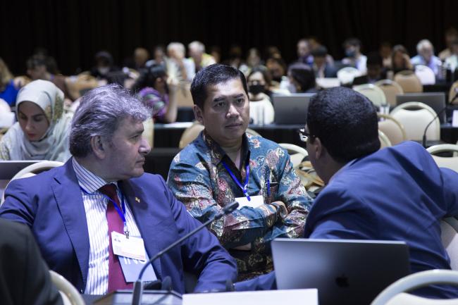 Delegates from Malaysia and Egypt