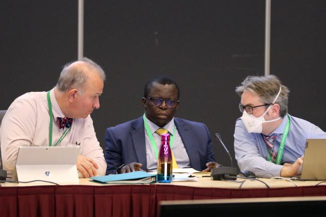 From L-R: Basile van Havre, Canada; Francis Ogwal, Uganda; and Kieran Noonan-Mooney, CBD Secretariat