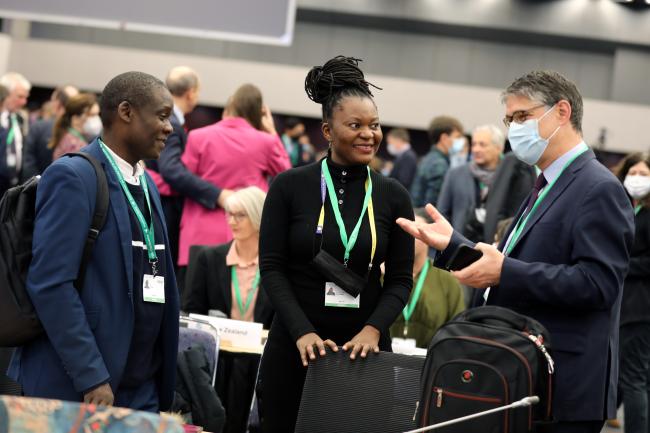 From L-R: Ben Yassin, Malawi; Martha Mphatso Kalemba, Malawi; and Norbert Bärlocher, Switzerland