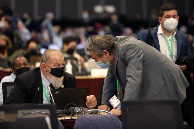 Pierre du Plessis, Namibia, with Asterios Tsioumanis, Earth Negotiations Bulletin